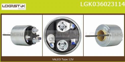 LGK LGK036023114 - Тяговое реле, соленоид, стартер autospares.lv