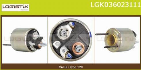 LGK LGK036023111 - Тяговое реле, соленоид, стартер autospares.lv