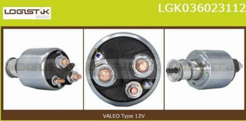 LGK LGK036023112 - Тяговое реле, соленоид, стартер autospares.lv