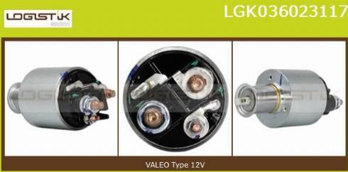 LGK LGK036023117 - Тяговое реле, соленоид, стартер autospares.lv