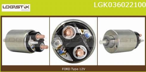 LGK LGK036022100 - Тяговое реле, соленоид, стартер autospares.lv