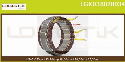 LGK LGK038028034 - Статор, генератор autospares.lv