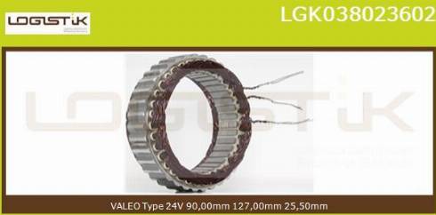 LGK LGK038023602 - Статор, генератор autospares.lv