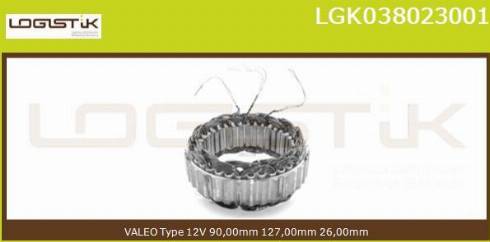 LGK LGK038023001 - Статор, генератор autospares.lv