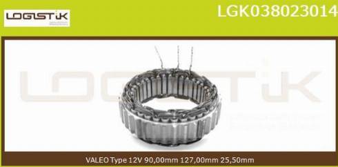 LGK LGK038023014 - Статор, генератор autospares.lv