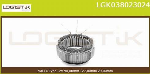 LGK LGK038023024 - Статор, генератор autospares.lv