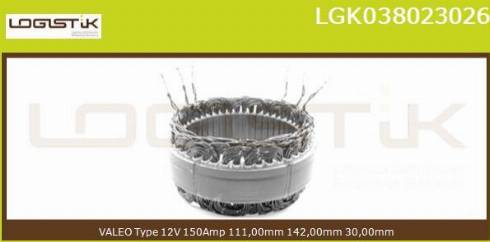 LGK LGK038023026 - Статор, генератор autospares.lv