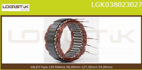 LGK LGK038023027 - Статор, генератор autospares.lv