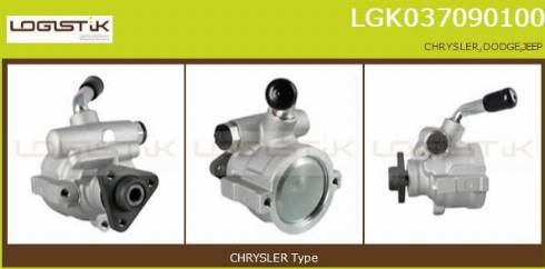 LGK LGK037090100 - Гидравлический насос, рулевое управление, ГУР autospares.lv