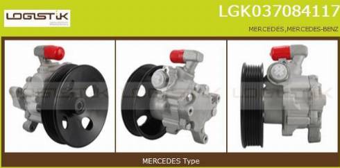 LGK LGK037084117 - Гидравлический насос, рулевое управление, ГУР autospares.lv