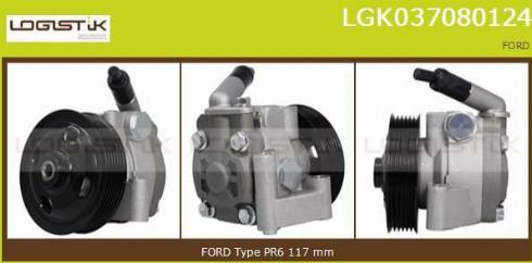 LGK LGK037080124 - Гидравлический насос, рулевое управление, ГУР autospares.lv