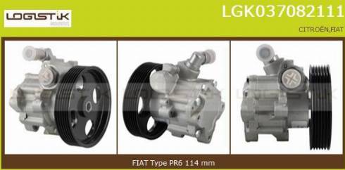 LGK LGK037082111 - Гидравлический насос, рулевое управление, ГУР autospares.lv