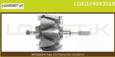 LGK LGK024043010 - Ротор, генератор autospares.lv