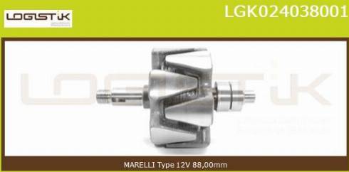 LGK LGK024038001 - Ротор, генератор autospares.lv