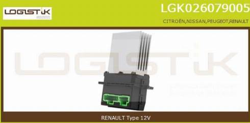 LGK LGK026079005 - Сопротивление, реле, вентилятор салона autospares.lv