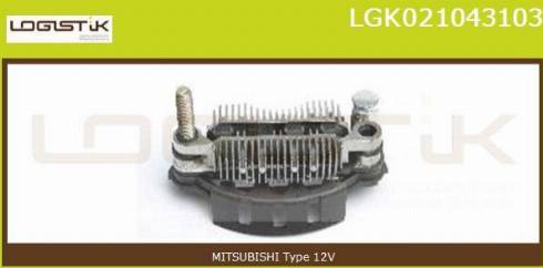 LGK LGK021043103 - Выпрямитель, диодный мост, генератор autospares.lv