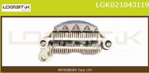 LGK LGK021043119 - Выпрямитель, диодный мост, генератор autospares.lv