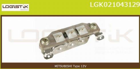 LGK LGK021043129 - Выпрямитель, диодный мост, генератор autospares.lv