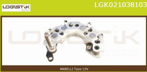 LGK LGK021038103 - Выпрямитель, диодный мост, генератор autospares.lv