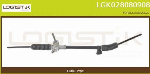 LGK LGK028080908 - Рулевой механизм, рейка autospares.lv