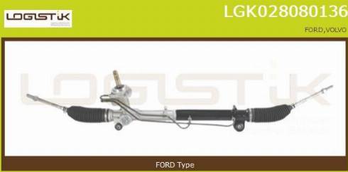 LGK LGK028080136 - Рулевой механизм, рейка autospares.lv