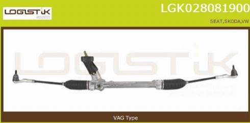 LGK LGK028081900 - Рулевой механизм, рейка autospares.lv