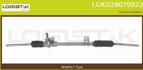 LGK LGK028079922 - Рулевой механизм, рейка autospares.lv