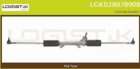 LGK LGK028078908 - Рулевой механизм, рейка autospares.lv