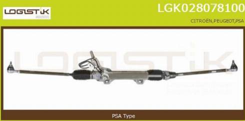 LGK LGK028078100 - Рулевой механизм, рейка autospares.lv