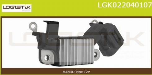 LGK LGK022040107 - Регулятор напряжения, генератор autospares.lv