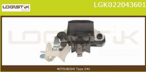 LGK LGK022043601 - Регулятор напряжения, генератор autospares.lv