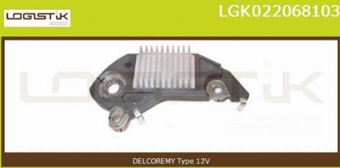 LGK LGK022068103 - Регулятор напряжения, генератор autospares.lv