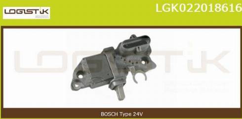 LGK LGK022018616 - Регулятор напряжения, генератор autospares.lv