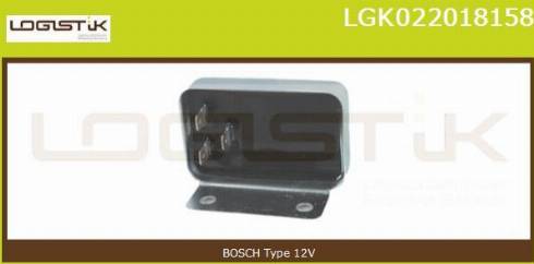 LGK LGK022018158 - Регулятор напряжения, генератор autospares.lv