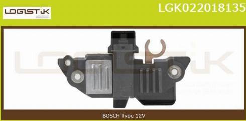 LGK LGK022018135 - Регулятор напряжения, генератор autospares.lv