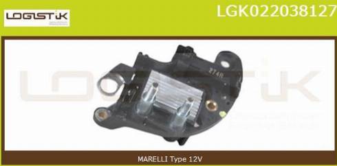 LGK LGK022038127 - Регулятор напряжения, генератор autospares.lv