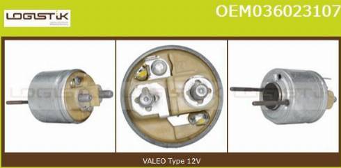 LGK OEM036023107 - Тяговое реле, соленоид, стартер autospares.lv