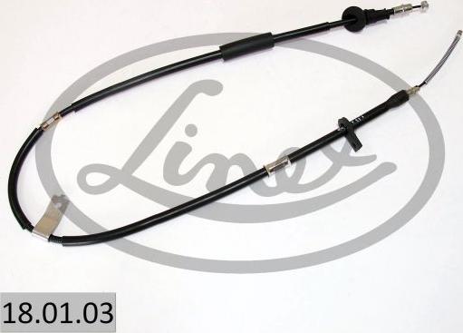 Linex 18.01.03 - Тросик, cтояночный тормоз autospares.lv