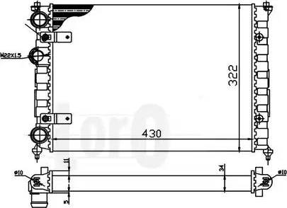 Loro 046-017-0002 - Радиатор, охлаждение двигателя autospares.lv