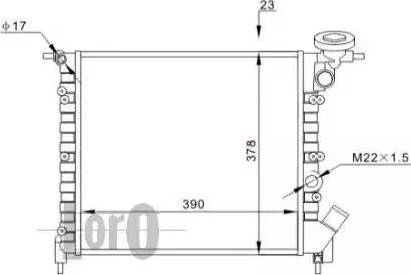 Loro 042-017-0040 - Радиатор, охлаждение двигателя autospares.lv