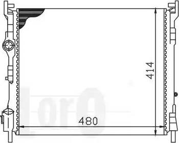 Loro 042-017-0042 - Радиатор, охлаждение двигателя autospares.lv