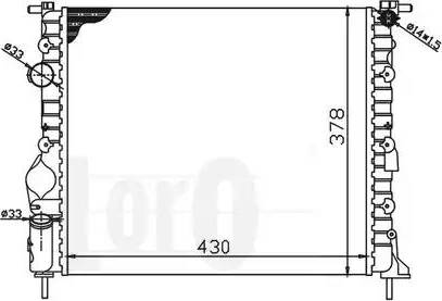 Loro 042-017-0003 - Радиатор, охлаждение двигателя autospares.lv