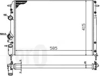 Loro 042-017-0036 - Радиатор, охлаждение двигателя autospares.lv