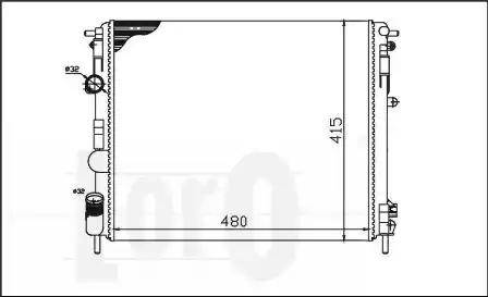 Loro 042-017-0037 - Радиатор, охлаждение двигателя autospares.lv