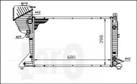 Loro 054-017-0008 - Радиатор, охлаждение двигателя autospares.lv