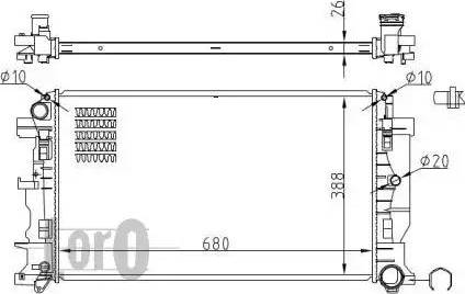 Loro 054-017-0035-B - Радиатор, охлаждение двигателя autospares.lv