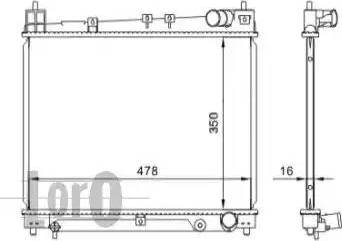 Loro 051-017-0002 - Радиатор, охлаждение двигателя autospares.lv