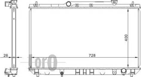 Loro 051-017-0035 - Радиатор, охлаждение двигателя autospares.lv