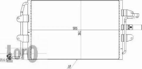 Loro 053-016-0028 - Конденсатор кондиционера autospares.lv