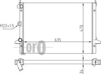 Loro 053-017-0045 - Радиатор, охлаждение двигателя autospares.lv